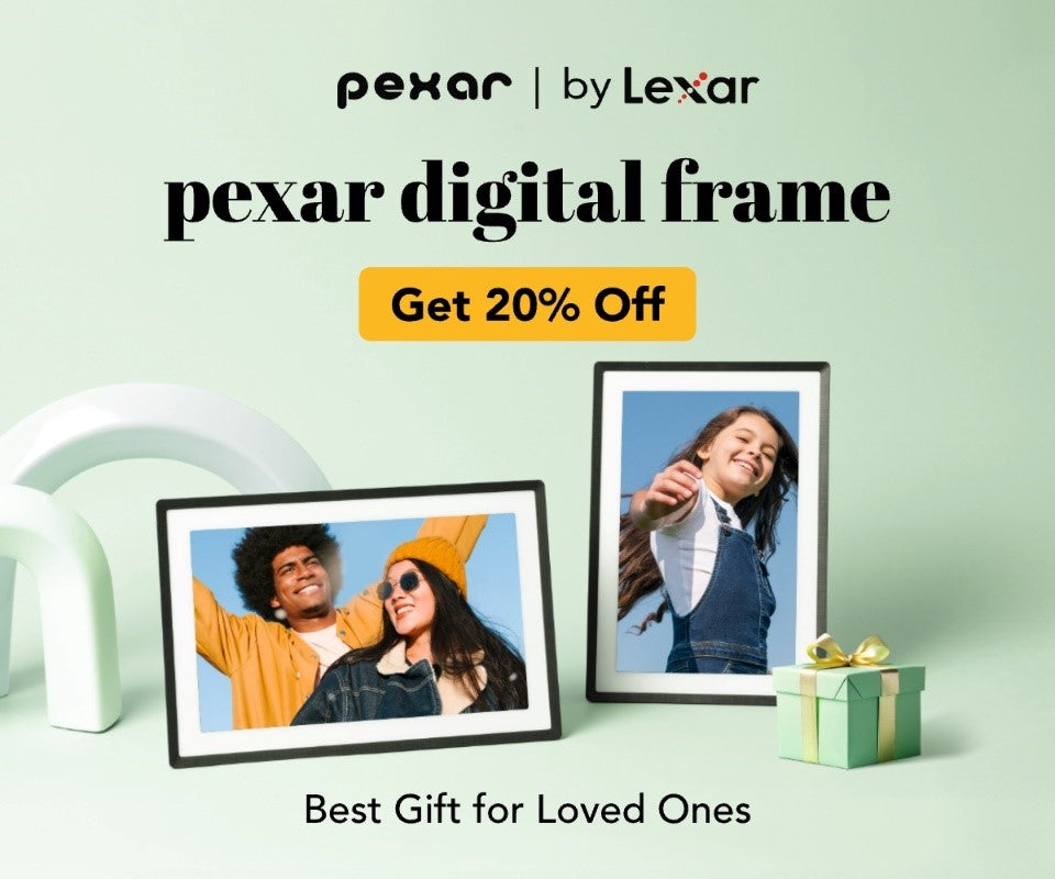 pexar digital picture frames are 20% off for Thanksgiving and Black Friday Early Sales Event