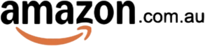 Amazon.com.au logo with a yellow arrow on a black background