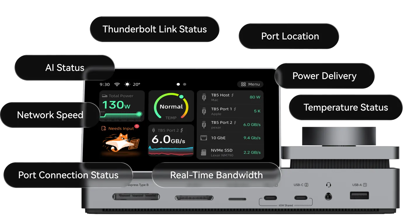 Finally, a Thunderbolt 5 Dock That // Shows You What's Happening.