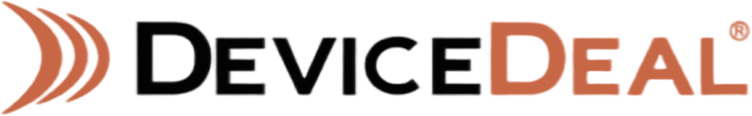 DeviceDeal logo with a stylized 'D' and text