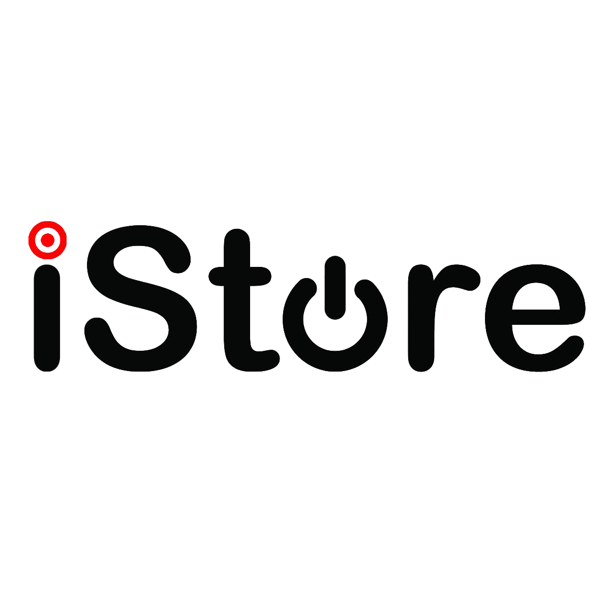 Logo of iStore with a red circle and white background