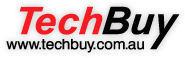 Logo of TechBuy with website URL on a white background